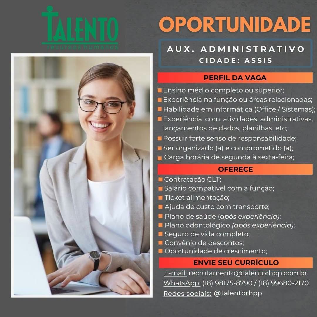 Vaga Aux Administrativo