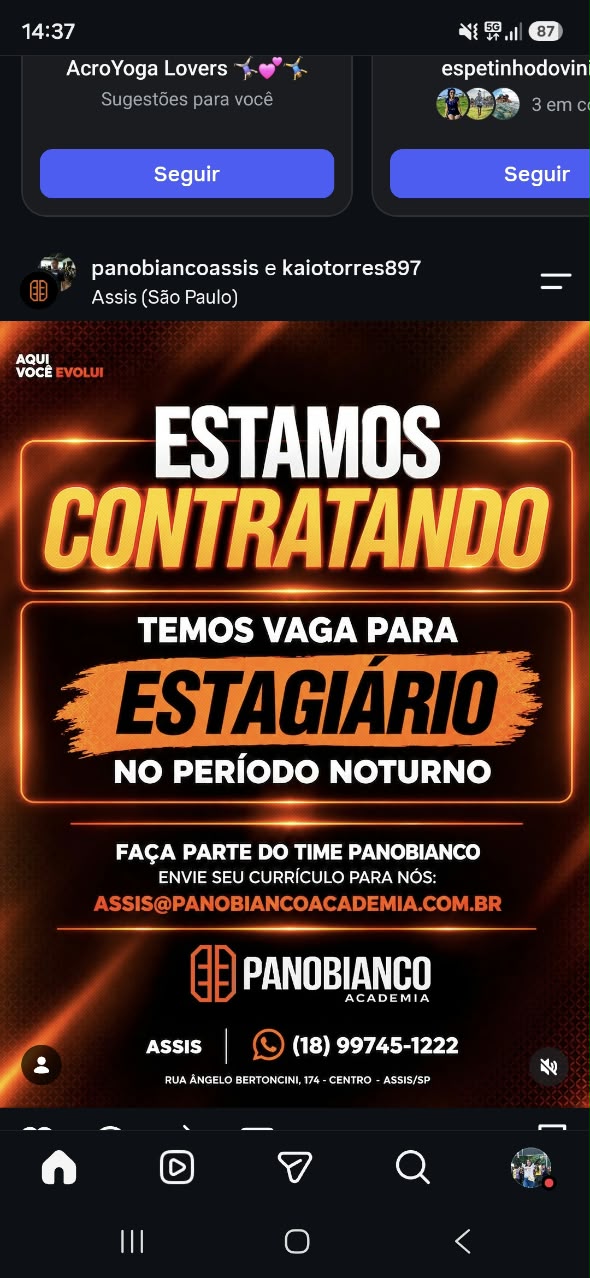 Vaga Est&Aacute;gio Assis