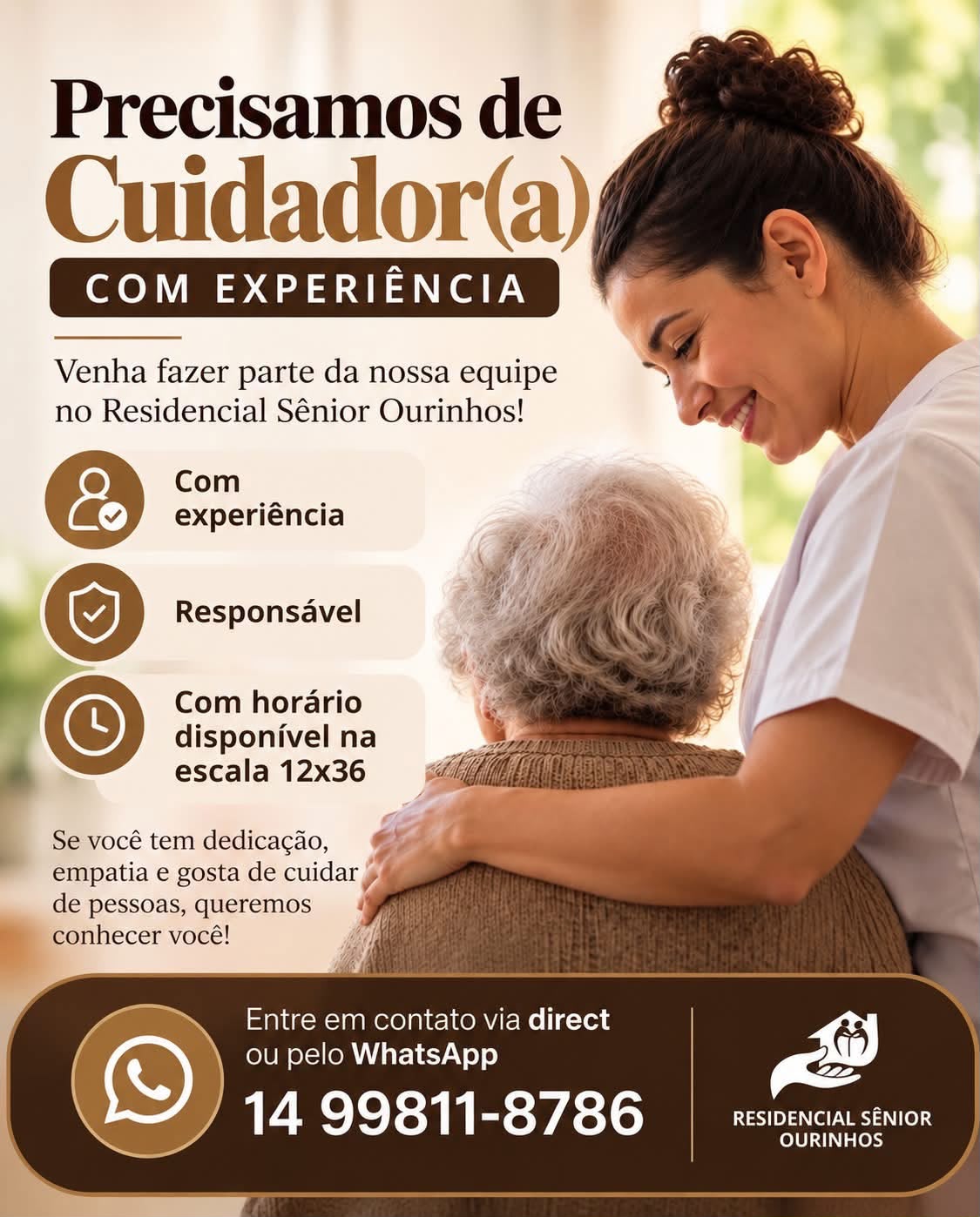 Vaga Para Cuidador(a)
