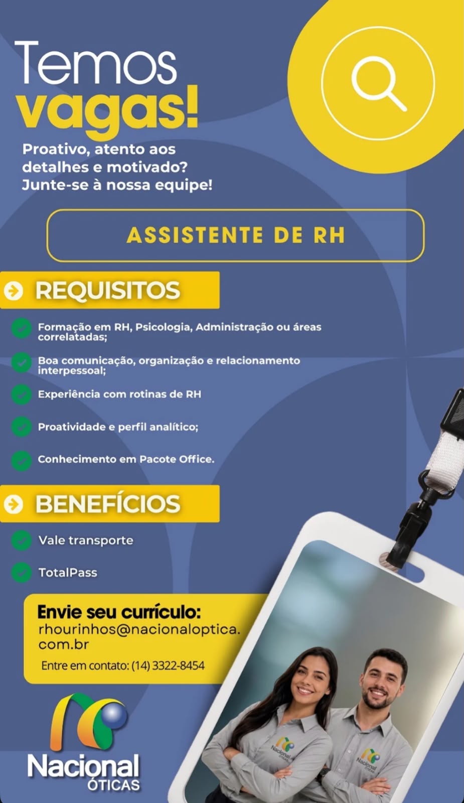Vaga Para Assistente De Rh