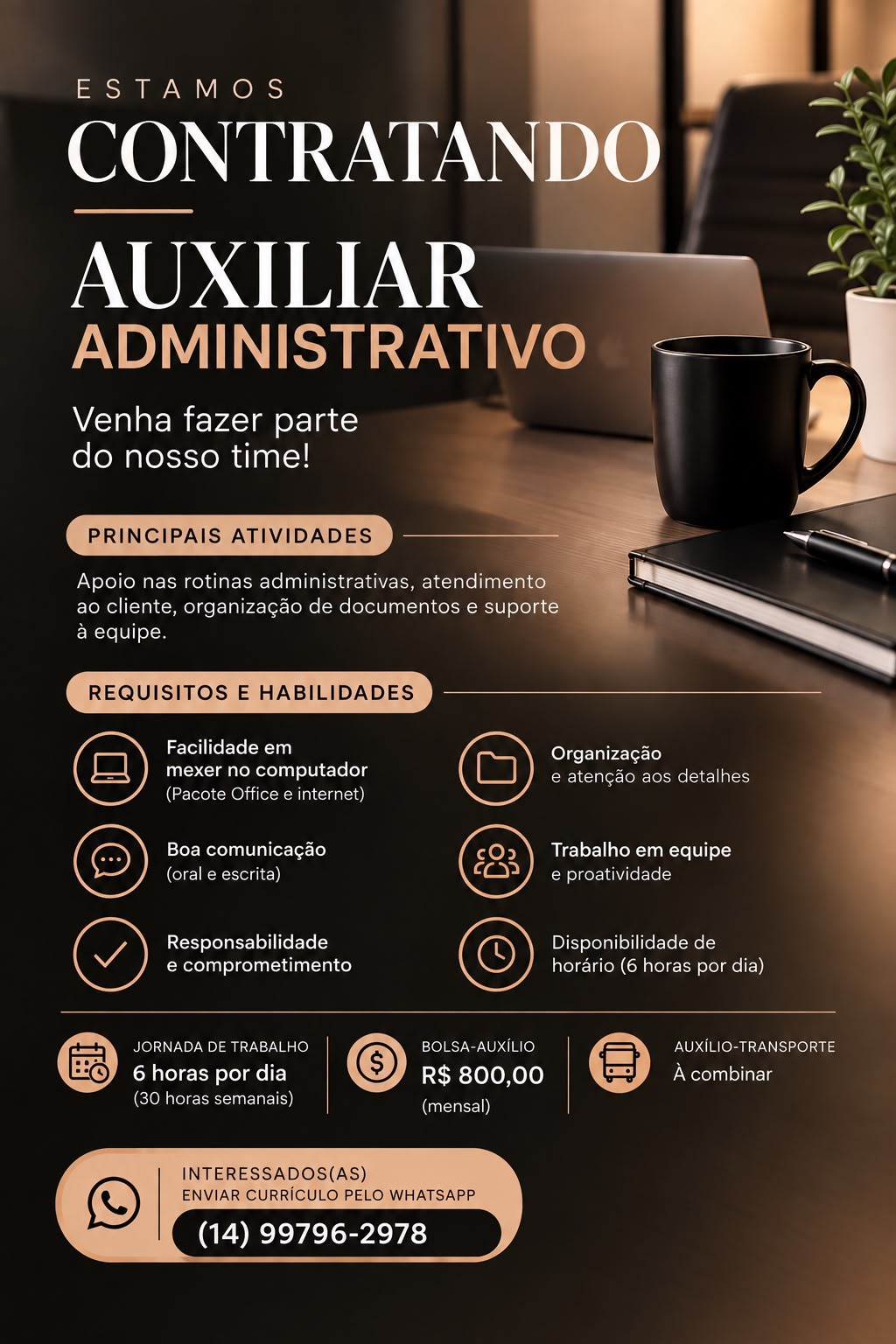 Vaga Para Aux Administrativo